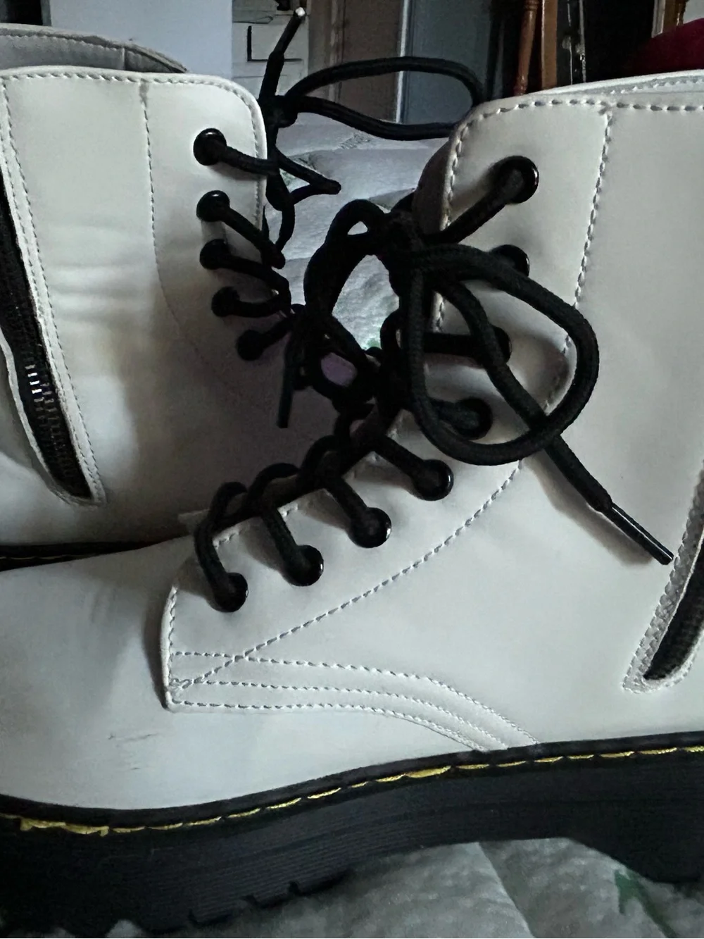 Dr. Martens | Shoes | Dr Martens White Combat Boots With  display picture 1